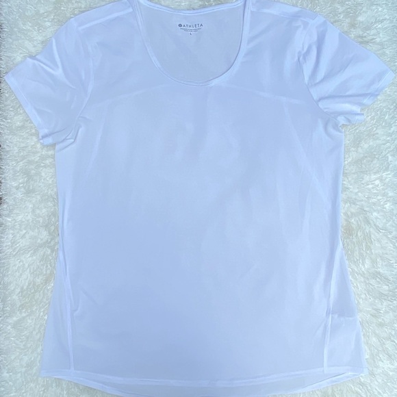Athleta Kettlebella Train white Tee size Large - Picture 2 of 5